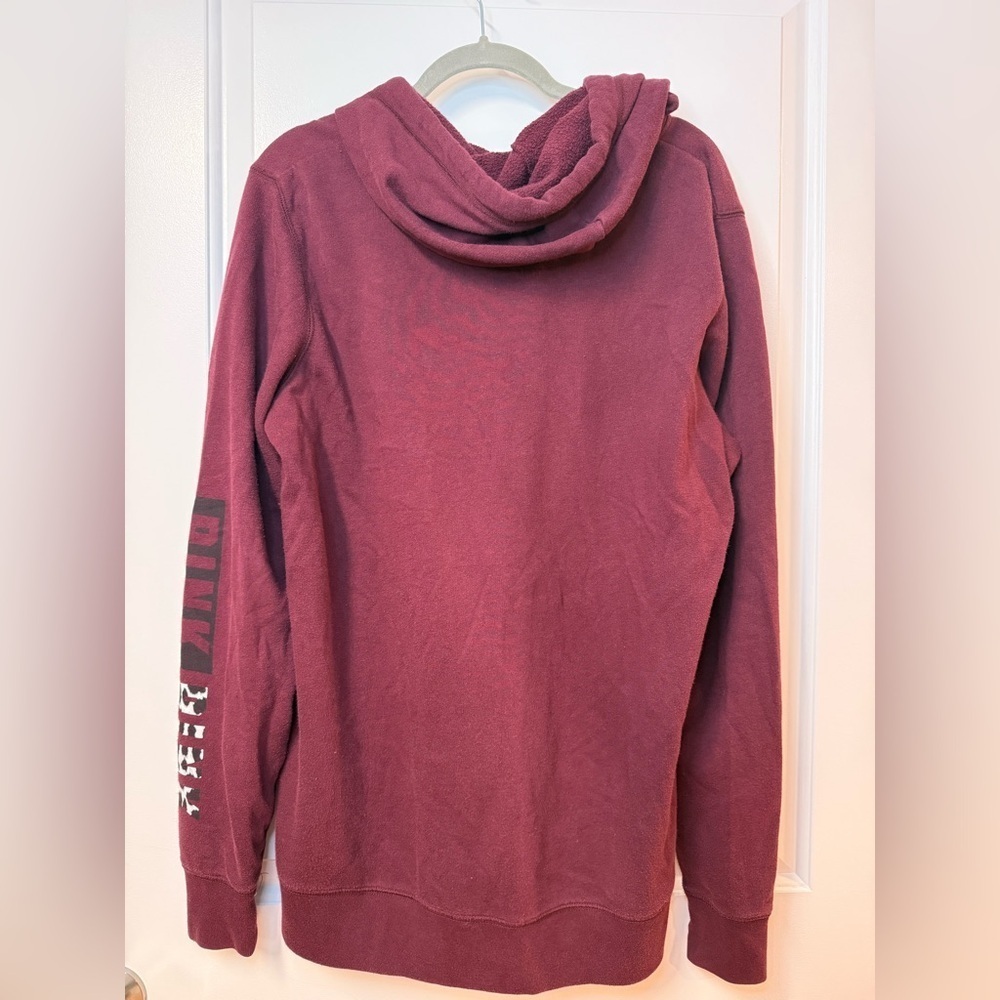 Victorias Secret PINK Burgundy Full Zip Sweater - Picture 2 of 4